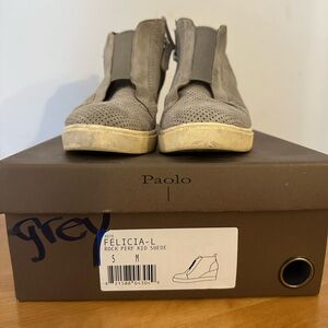 Paolo Grey Suede Sneakers
